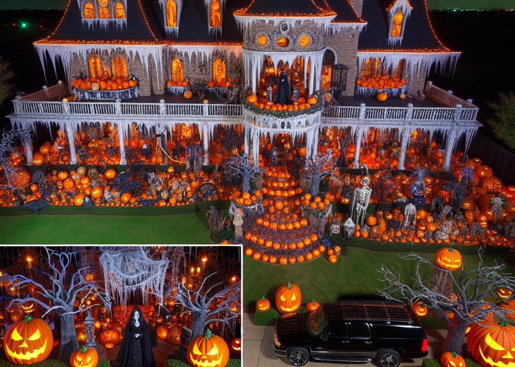 Halloween Enthusiast Invests $100,000 Annually to Transform Texas Mansion into Spooky Wonderland