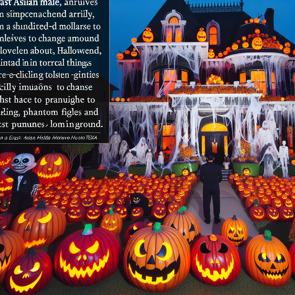 Halloween Enthusiast Invests $100,000 Annually to Transform Texas Mansion into Spooky Wonderland