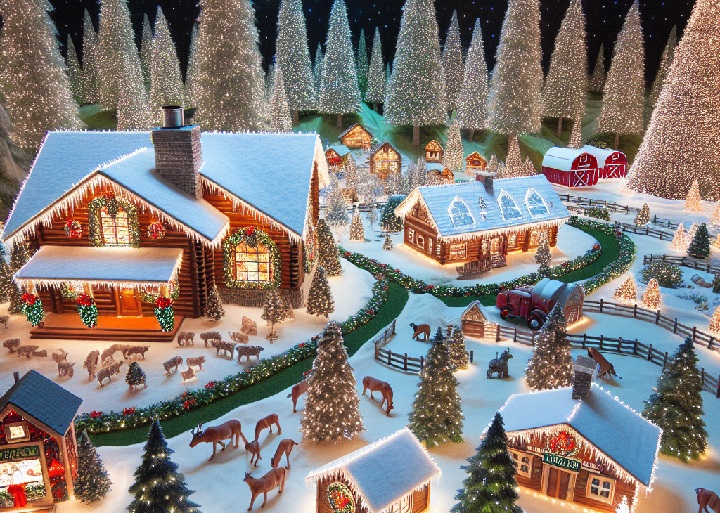 Discover Your Christmas Wonderland: $3 Million Holiday Retreat with Festive Shop, Log Home, and Hobby Farm in Washington