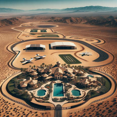 California Desert Ranch with Airplane Hangars and Racetracks Listed for $15 Million