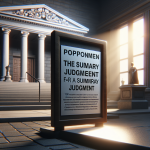 Court Postpones TCB Lawsuit Against Ginnie Mae Amid Government's Summary Judgment Request