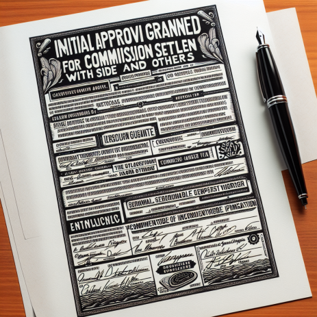 Initial Approval Granted for Commission Settlement with Side and Others