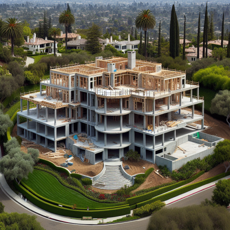 Unfinished Beverly Hills Mansion with Only a Basement Listed for $32 Million